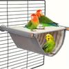 Warm Design Bird Hanging Hammock Yellow Grey Bird Cage Perch New Parrot Plush Nest  Pet Habitat