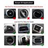 10Pcs U-shaped Car Air Outlet Decorative Strip Chrome-Plated PVC Car Interior Styling Decor Clip Trim Auto Interior Accessories