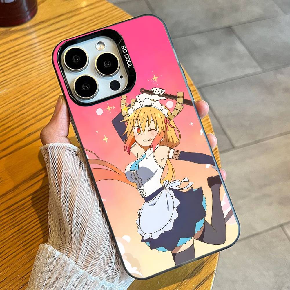 

Чехол для телефона Maid T-Tohru Anime Dragon для iPhone 16 17 15 14 12 13 Pro Max Черный Конфетный Матовый Ударопрочный Чехол iPhone12PRO