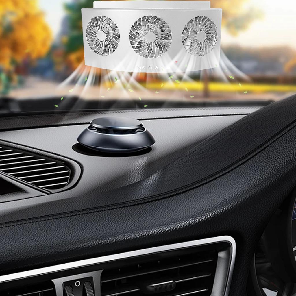 Car Ventilation Fan 4000rpm 60W 2 Gears Strong Wind 3 Fans USB Car Window Exhaust Fan Vent Fan for Vehicle