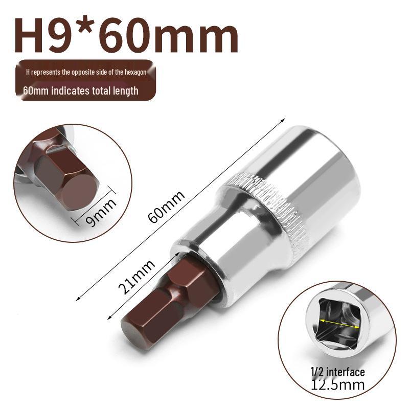 Electric & Air Wrench Hex Socket Set with Screwdriver Bit