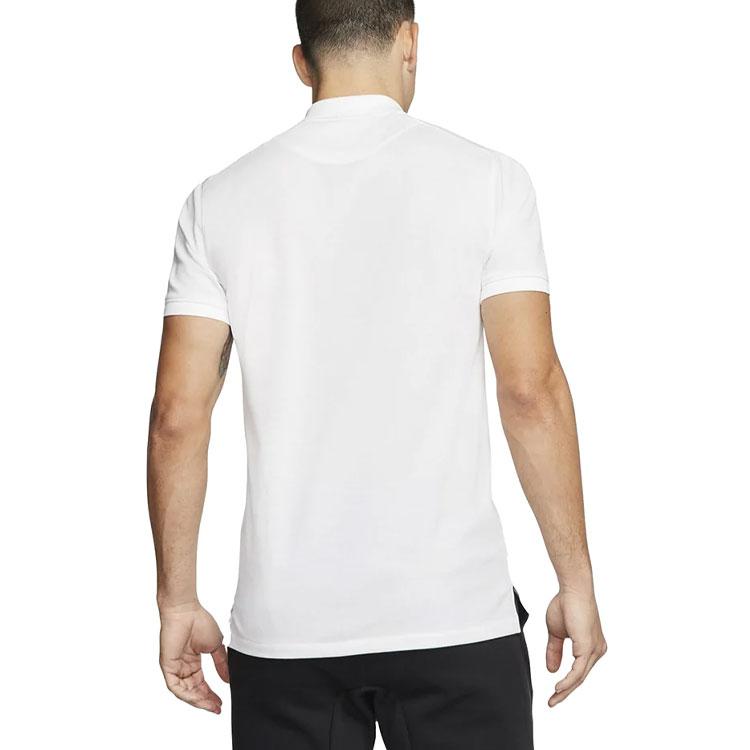 Nike Geometric Pattern Embroidered Short Sleeve Polo Men Tops White CI9783-100