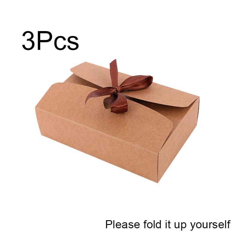 

3 шт./уп. Свадебный/Вечериночный Изысканный и Практичный DIY Коробка для Упаковки Десертов Подарочная Коробка Устойчивая к Погоде 21x14x5CM коричневый