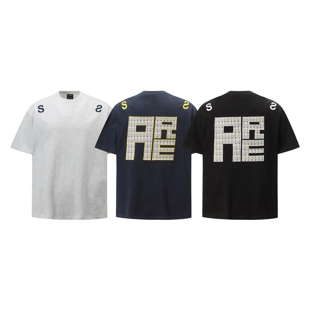 Summer Short Sleeve t Men's T-Shirt English Graffiti Letter Print Trendy Cotton T-Shirt Fashion Brand Top