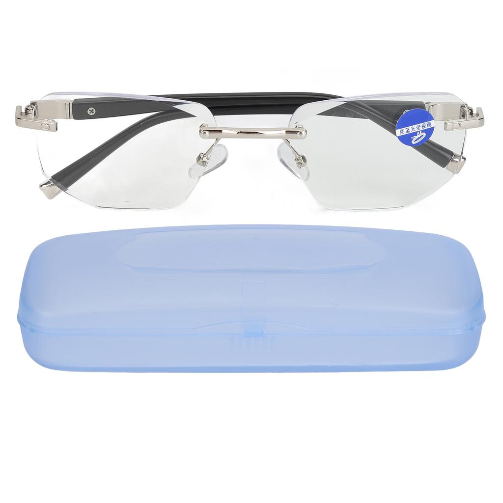 Presbyopic Glasses High Definition Lens Reading Glasses Blue Light Blocking Men Frameless High Definition Lens for The Elderly