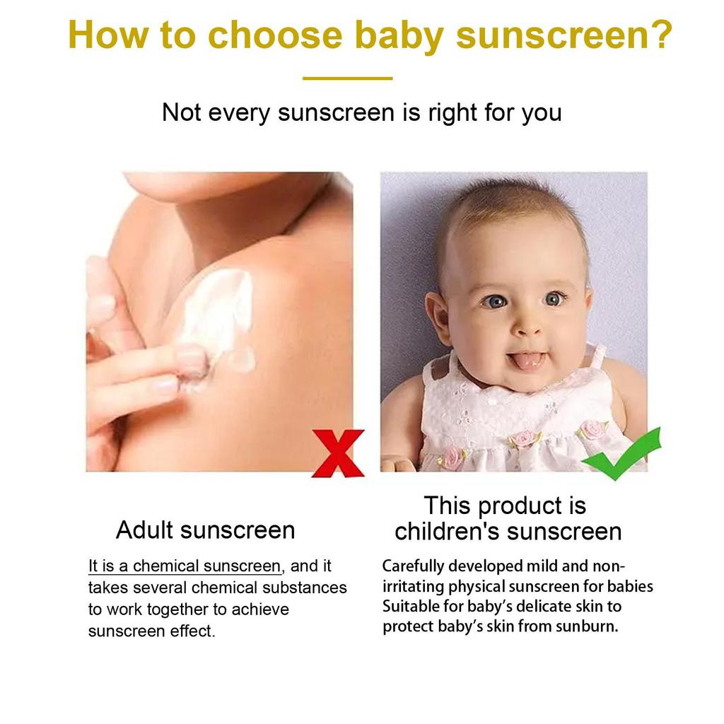 Wiieey Children's Sunscreen SPF50+, Gentle & Non-Irritating, UVA/UVB Protection for Kids, Water Resistant 40g