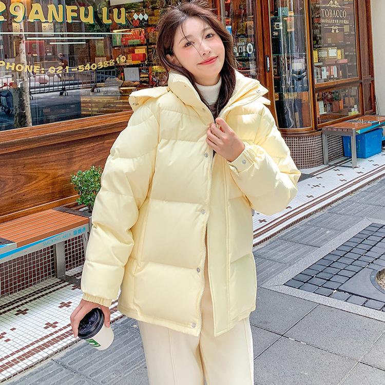 Women's High-End Korean Fashion Down Jacket, Short Style 2025 - Thickened Student Coat for Couples.
