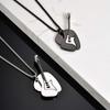 Modische Punk-Gitarrenplektrum-Anhänger-Halskette für Männer Edelstahl-Gitarren-Charme-Halskette Rock Hip-Hop Schmuck Geschenk