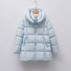 Simple and Loose Cloud Puff Down Jacket for Women Mid-length Soft Hooded Thickened Goose Down Jacket