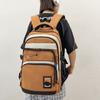 Large Capacity Student Schoolbag Men Color Block Backpack Computer Travel Backpack