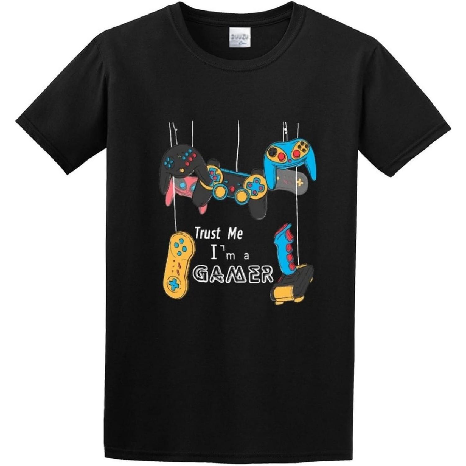 Ouybia Trust Me I m A Gamer Console Pc Controllers Joysticks Unisex 100% Cotton Short-Sleeve T-Shirts Black XXXXXL разноцветный