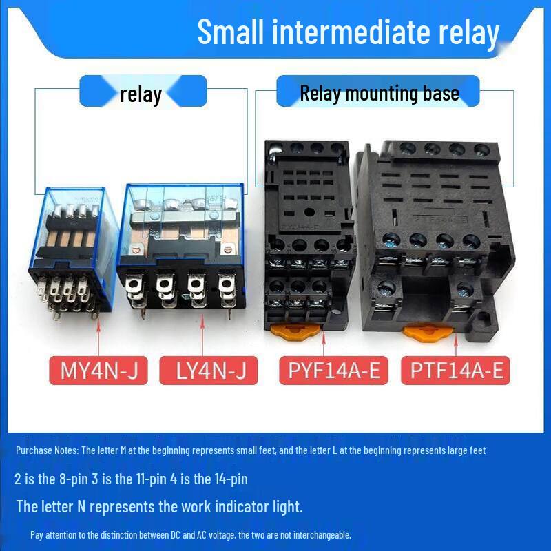 Jinghong MY4N-J Küçük 14-Pin AC36V 5A Ara Röle
