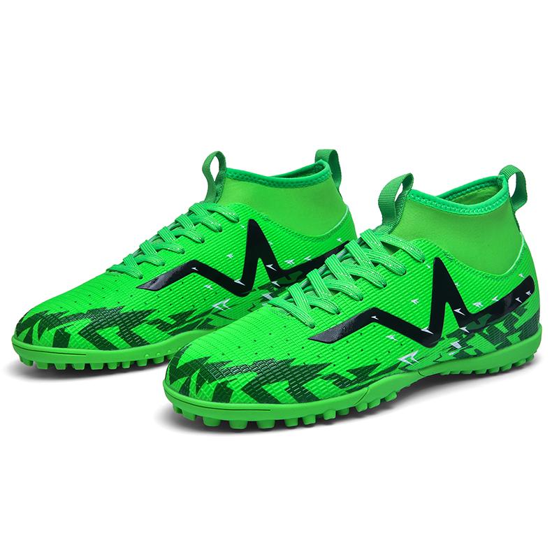 35-46 Kids Football Boots Rubber Soft Sole Short Nails Artificial Turf Leather Youth Kids Football Shoes Men's Sports Large Size Football Shoes