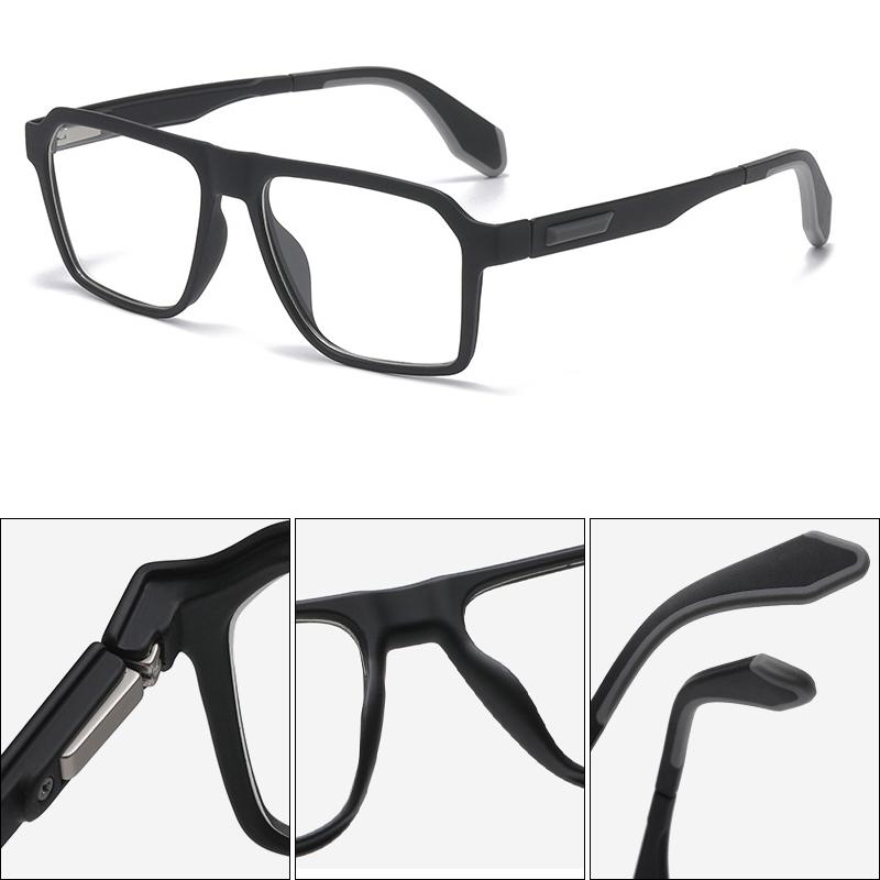 Xiaomi Men Women Square Photochromic Anti Blue Light Myopia Prescription Eyeglasses TR Frame 0.50 to 4.00 Diopters Daily Office 6078