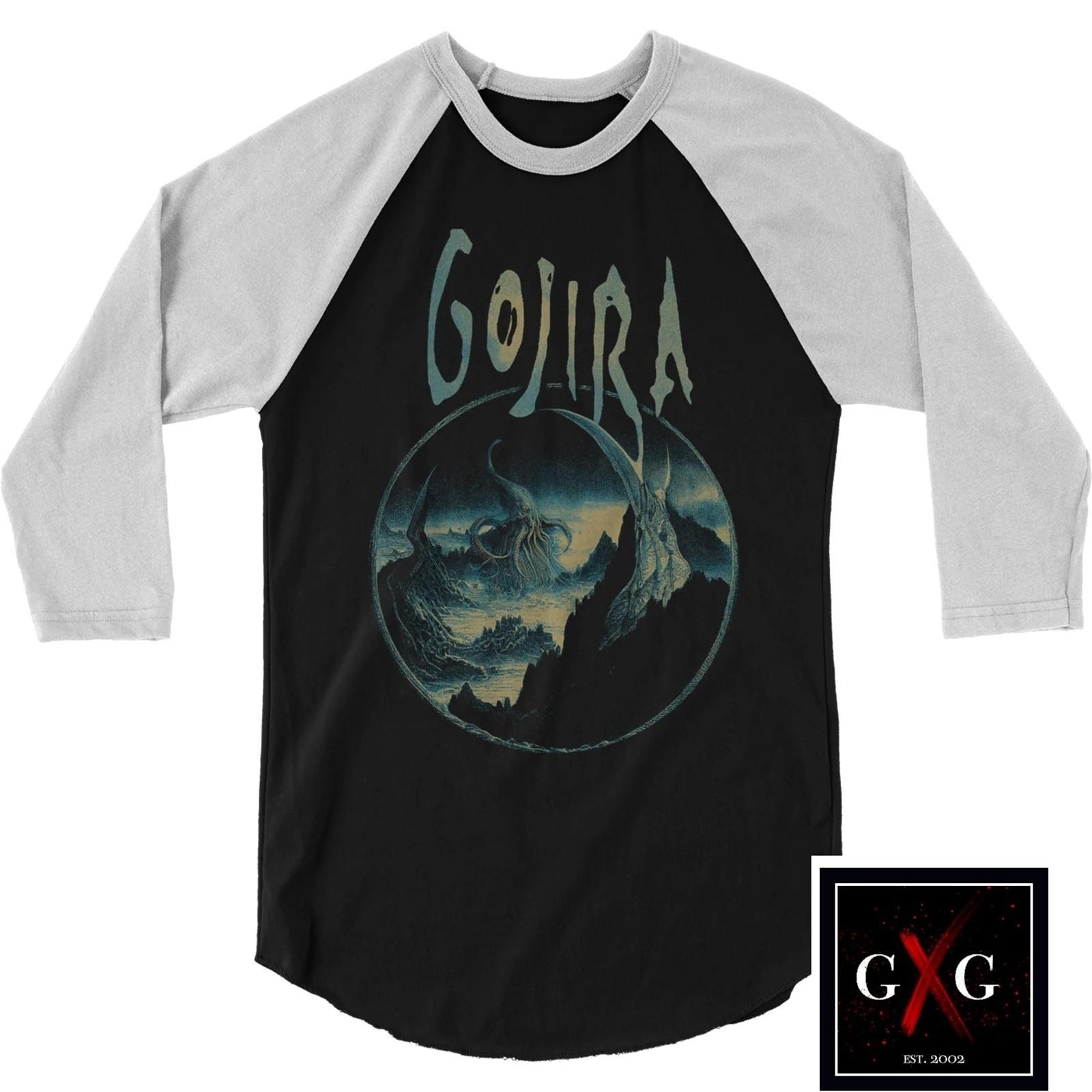 GOJIRA CD lgo МОРСКОЕ СУЩЕСТВО Официальная РЕГЛАН-РУБАШКА XL Новый марс сириус дикий ссылка M