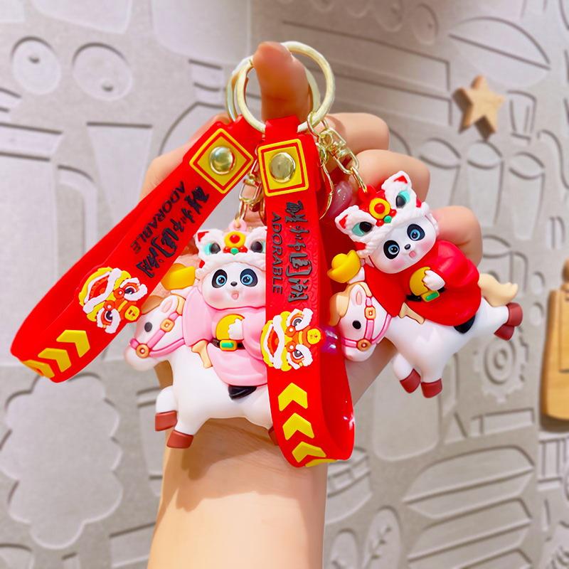 Çizgi Film Sevimli At Uçlu Anahtarlık Çanta Süsü Asılı Dekorasyon Araba Anahtarlığı 2026 At Yılı Şanslı Hediye
