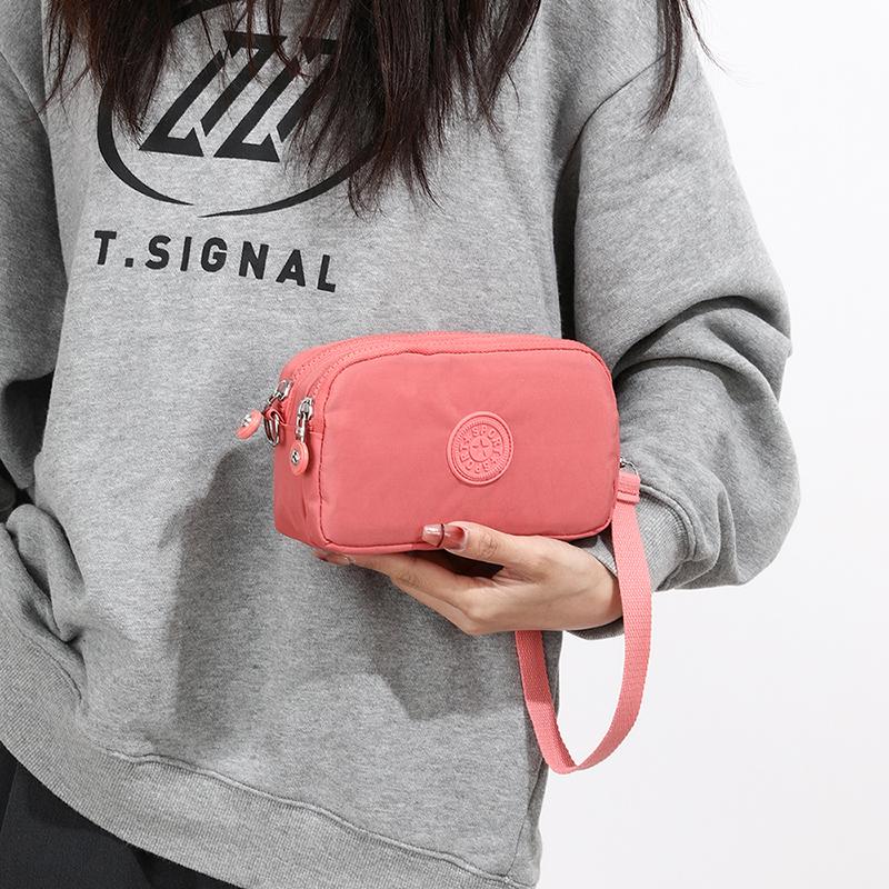 Fashion Portable Women Makeup Bag Coin Purse Three Zipped  Wallet Big Capacity Phone Pouch