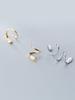 S925 Silver Japanese & Korean Style Spiral Line Drop Earrings for Women