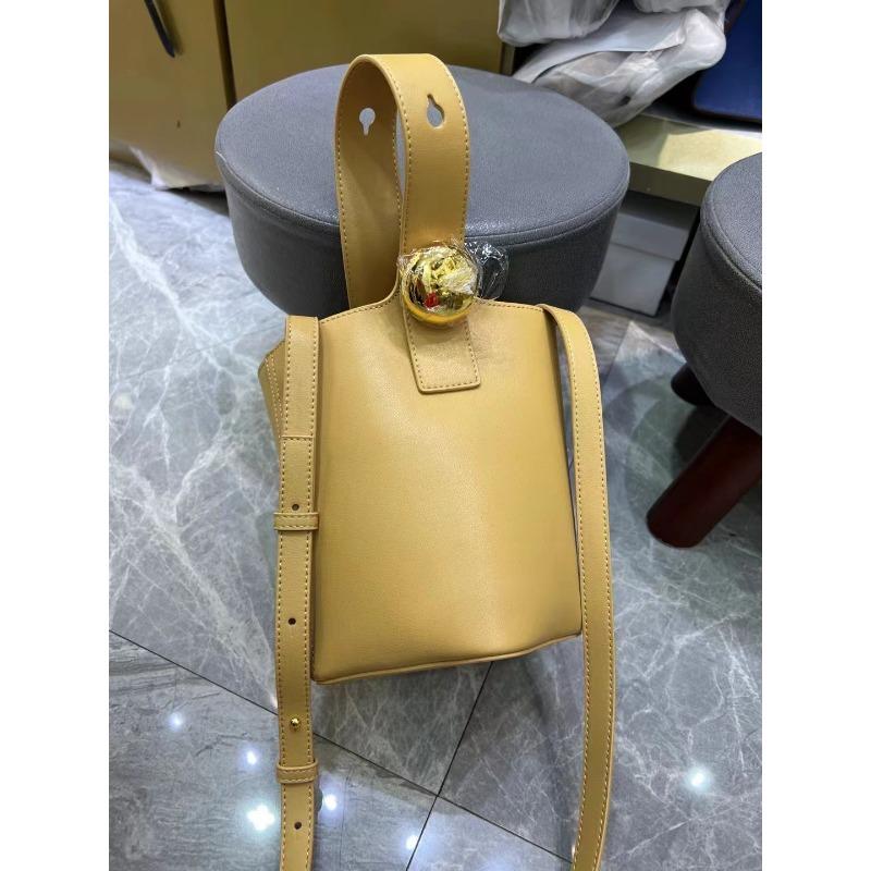 Bolso Mujer Nuevo Cubo de Piedra Bolso Cubo Cuero Importado Un Hombro Cruzado Portátil Gran Capacidad
