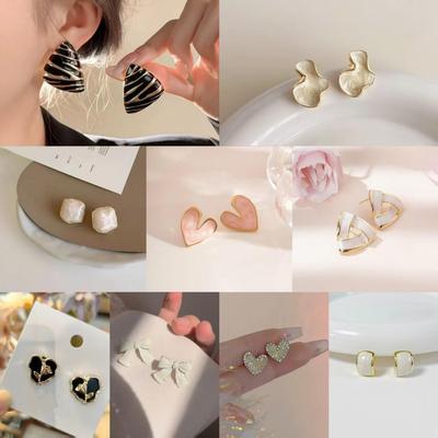 Minimalistyczne francuskie kolczyki wiszące: Retro, Słodki, Wszechstronny Design z Lekkim Luksusem i Unikalną Osobowością