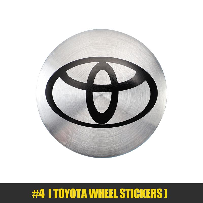 4 Pezzi 56mm Adesivi Ruote Auto Tappo Centrale Mozzo Emblema Auto Badge Decalcomania Per Per Toyota Yaris Corolla Prius Auris Camry Avalon Sienna