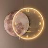 Large 3D Wall Clocks Silent Movement LED Light Wall Clock Luxury Living Room Decoration Accessories Elegant Interior Ornaments