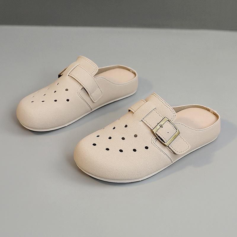 

[Customized] K3902 thick-bottomed bag head and half slippers for women s summer wear 2025 new beach retro Birkendrag hundred 35