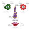 1 Set Wall Hanging Leaf Tree Face Statue Colorful Facial Features Sculptures  Wall Decor
