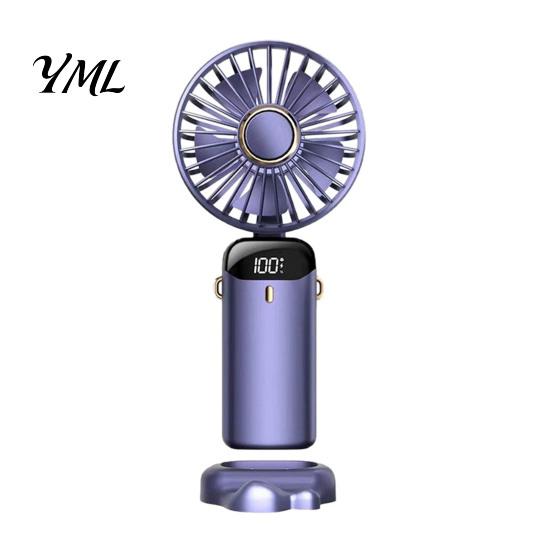 Compact Fan for Outdoor Use Portable Handheld Fan, Foldable Mini with Strong Wind, 3 Speed Cooling Travel Quiet Desk Office, USB Personal Office