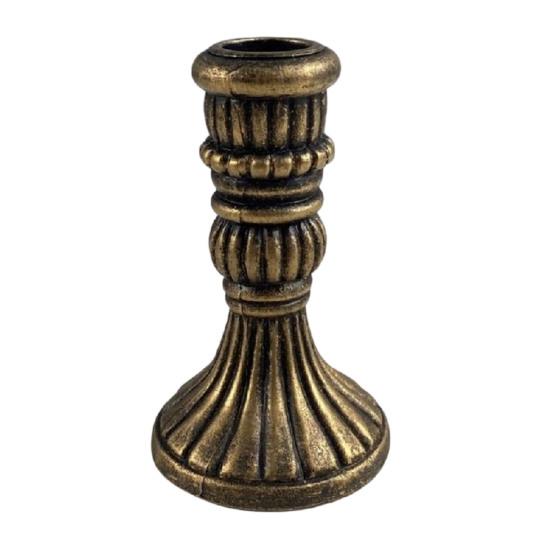 French Style Candle Holder Vintage Taper Holder, Nostalgic Resin Candlestick Decorative Soft Decoration Accessories Stand for Wedding Party