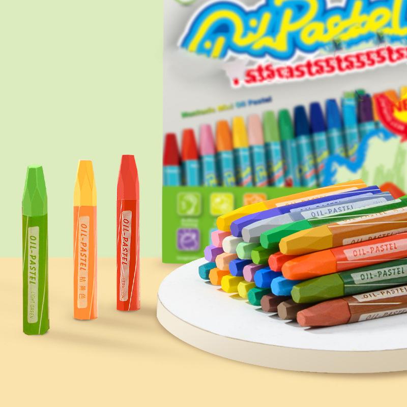 1Set Children Crayons Oil Pastel Dust Free Non-Toxic Crayons Toddler Washable Crayons Painting Drawing Sketching Oil Pastel