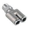 304 Stainless Steel Y-Type Quick Connect Tee Fitting