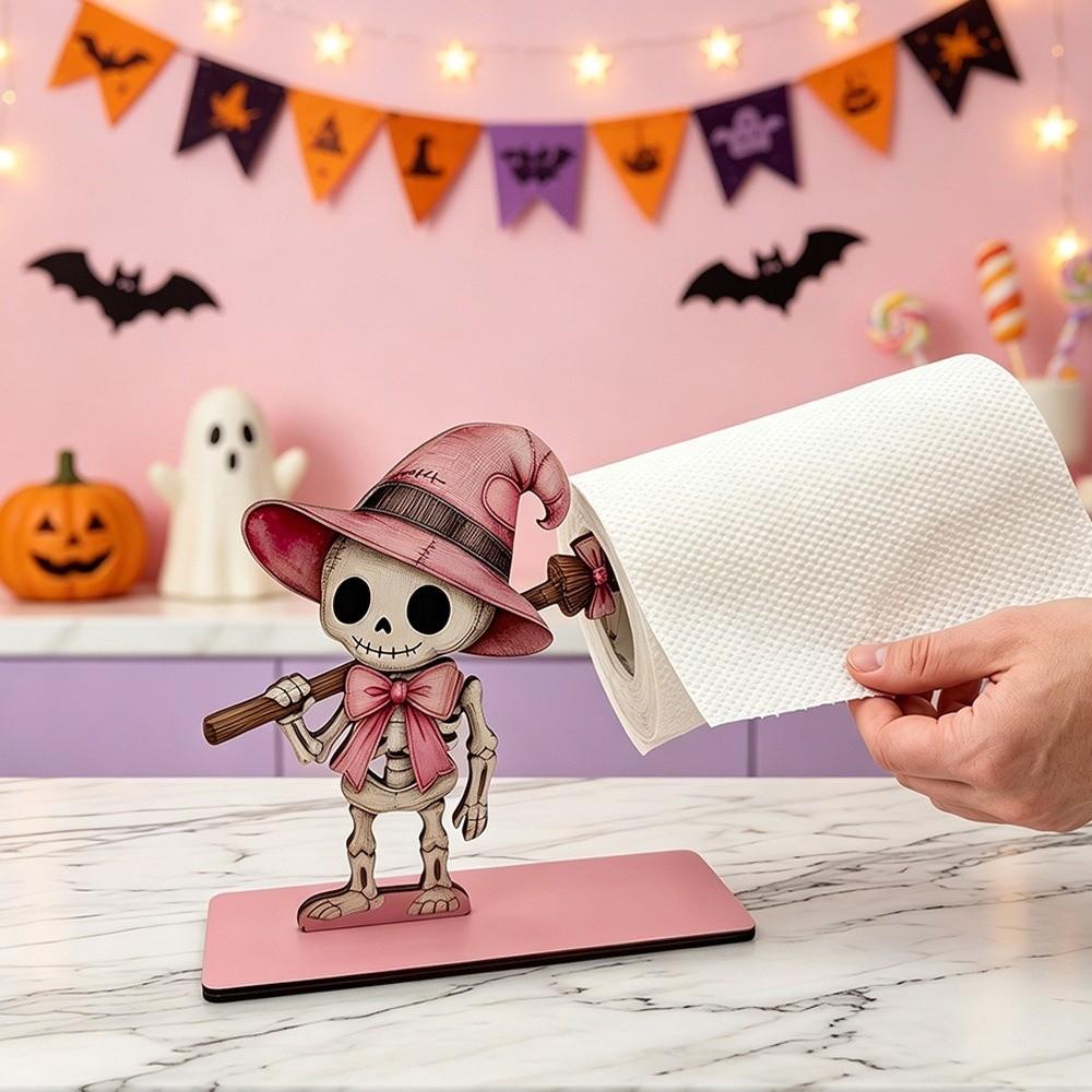 Cute Ghost Style Wooden Toilet Paper Holder Freestanding Toilet Roll Stand  Home Bathroom Use
