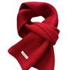 100% pure knitted scarf women's autumn and winter solid color versatile warm Korean version scarf men's long style atmosphere