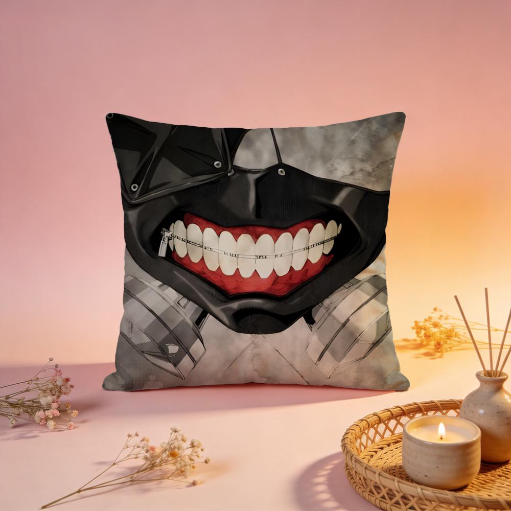 Trendy TTokyo Ghouled Cushion Cover Comfortable Durable Pillow Cover MultiScene for Home Office Car Sofa