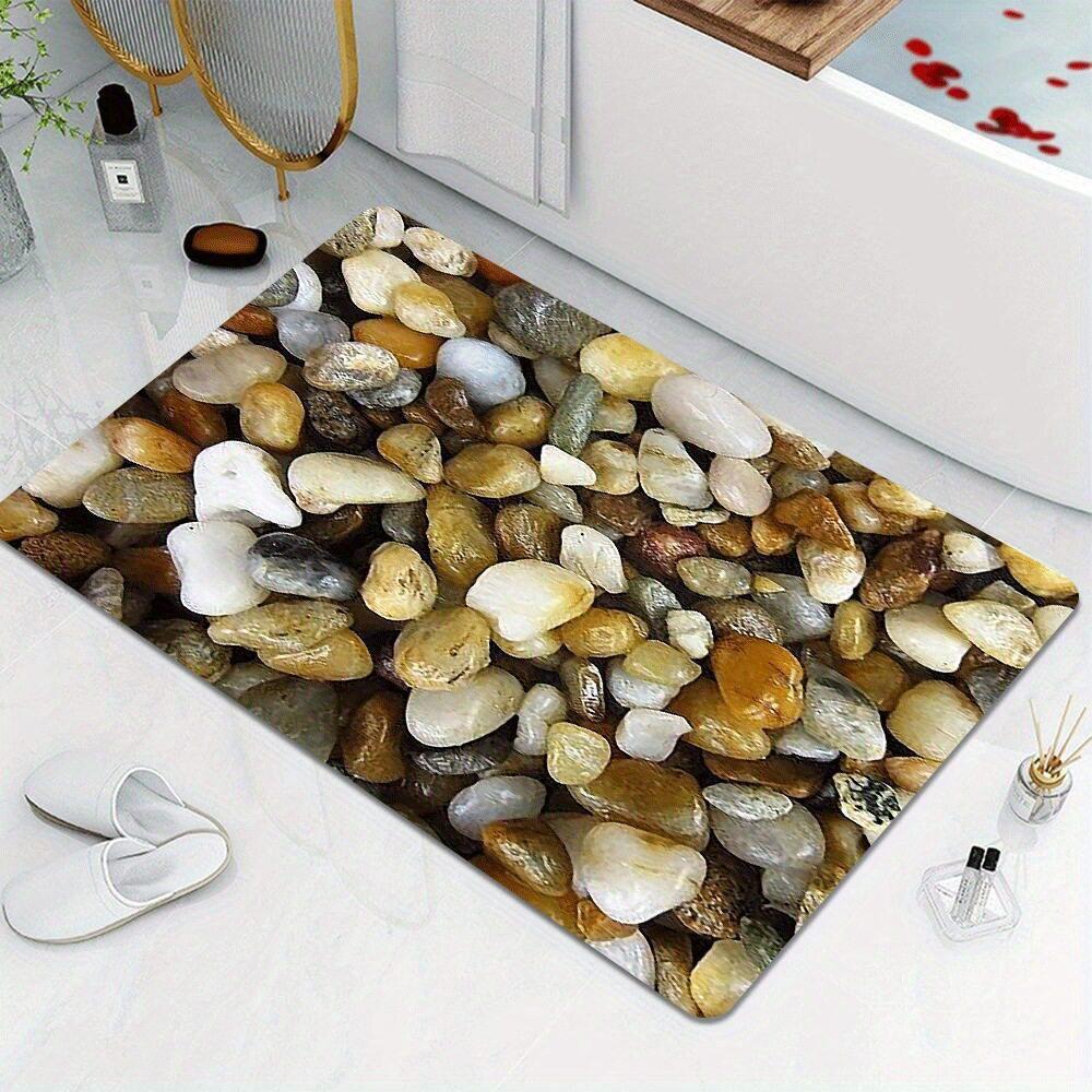 Rendering Flower Toilet Decorative Floor Mat Absorbent Bathroom Floor Mat Diatom Mud Floor Mat Absorbent Floor Mat Toilet 40*60CM