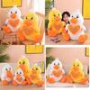 Adorable Cartoon Heart-shaped Duck Plush Pillow Cute Yellow And White Stuffed Toy