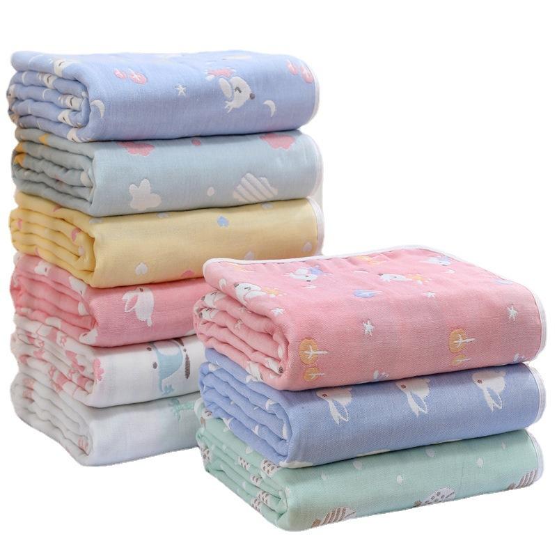 Pure Cotton Baby Bath Towel Baby Children's Gauze Blanket Children's Blanket Pure Cotton Six Layer Towel Gauze Bath Towel
