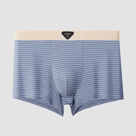 Męska Bielizna Bokserki Średnio Stan Elastyczny Pas Przewężenie U Kształt Krótkie Majtki Paski Nadruk Bielizna Codziennego Użytku Bielizna Nocna
