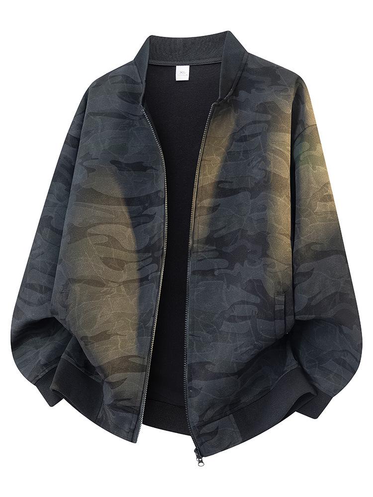 ACU Men's Clothing | Camouflage Baseball Cardigan Hoodie - Trendy American Sport Jacket for Spring Autumn Winter 2026