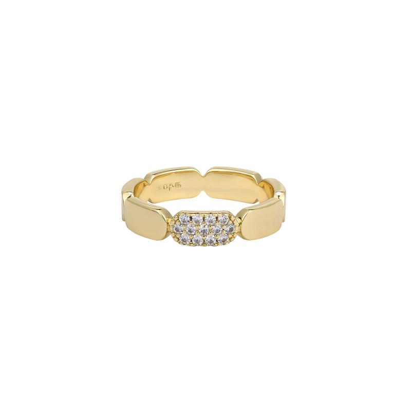 APM Monaco Simple and light luxury design ring women s gold yellow Y22934OX