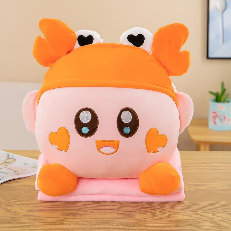 Car Throw Pillow Blanket Dual-purpose Two-in-one Office Multi-function Lunch Break Air Conditioner Quilt Plush Toy Throw Pillow