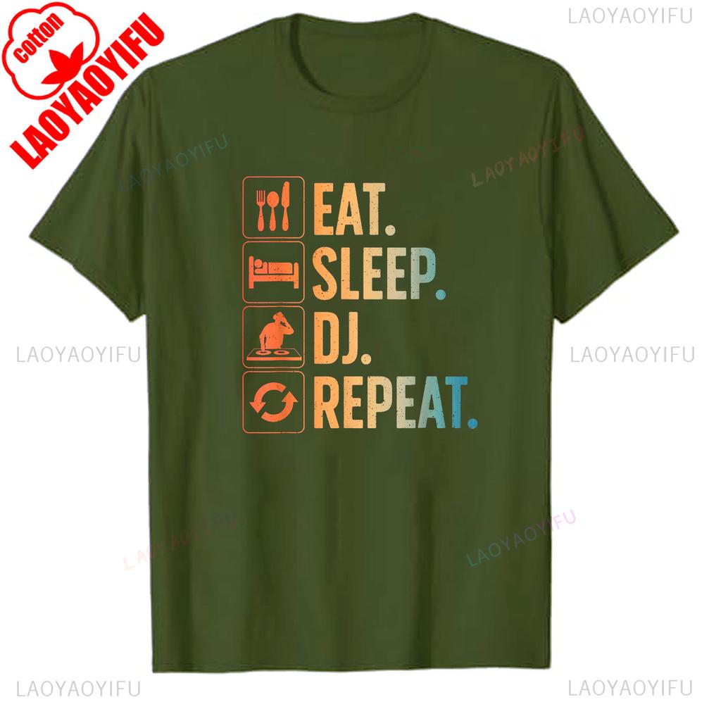 Cool DJ Art for Men Women Disc Jockey Music Producer EDM DJ TShirt S Graphic T Shirts Casual Style Retro Short Sleeve Tops