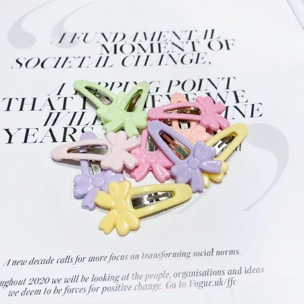 8/16 pcs/set Plastic Multicolor Bownot Hair Clips Flower Hair Barrettes Y2K Bangs Hairpin Kids