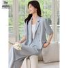 Women's Short-Sleeve Casual Blazer Suit Set