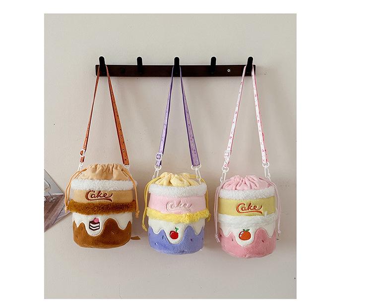 Plüsch Cartoon Kuchen Schulter- & Umhängetasche - Niedliche Vielseitige Geldbörse für Mädchen & Frauen