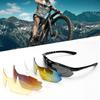 Sports Sunglasses with 4 Spare Lens Sports Cycling Driving Sun Glasses for Fishing Travelling