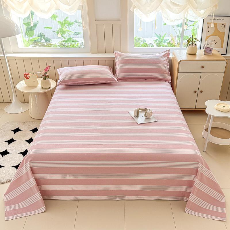 Cotton Thickened Bed Sheet 1pc Plant Flowers Printed Single Double Top King Sheets Pure Cotton Single Size Kids Bed Linen