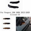 LED Dynamic Turn Signal Light For Peugeot 208 2008 2012- Citroen C3 2016- Flashing Indicator Sequential Blinker Lamp