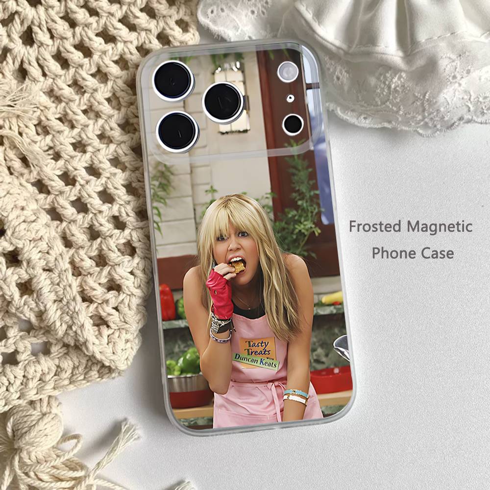 FUNNY H-HannahS M-Montana Frosted Clear Magnetic Case for iPhone 17,16,15,14,13,12,11 Pro,Max,Plus,Mini,Air,E